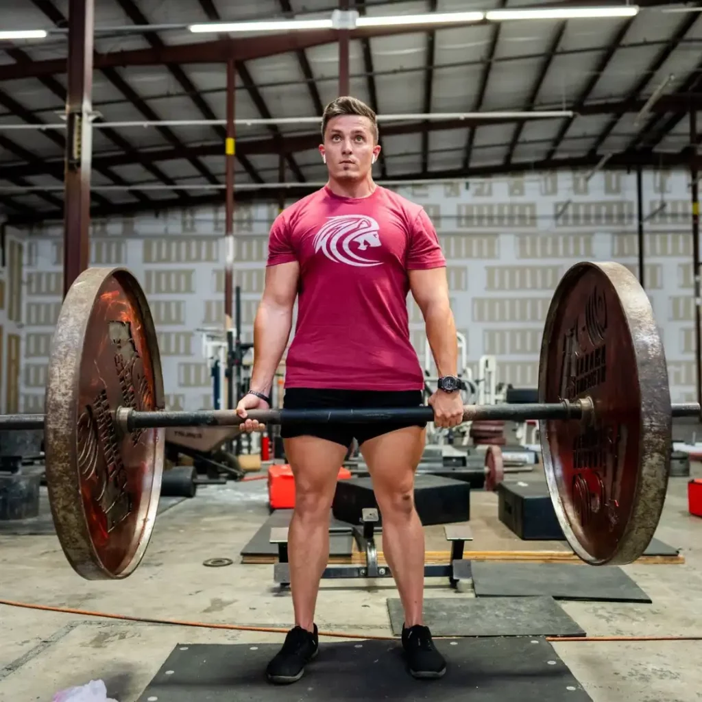 Monthly Brand Content 2 Unconscious Faith fitness model in the gym dead lifting an axle bar
