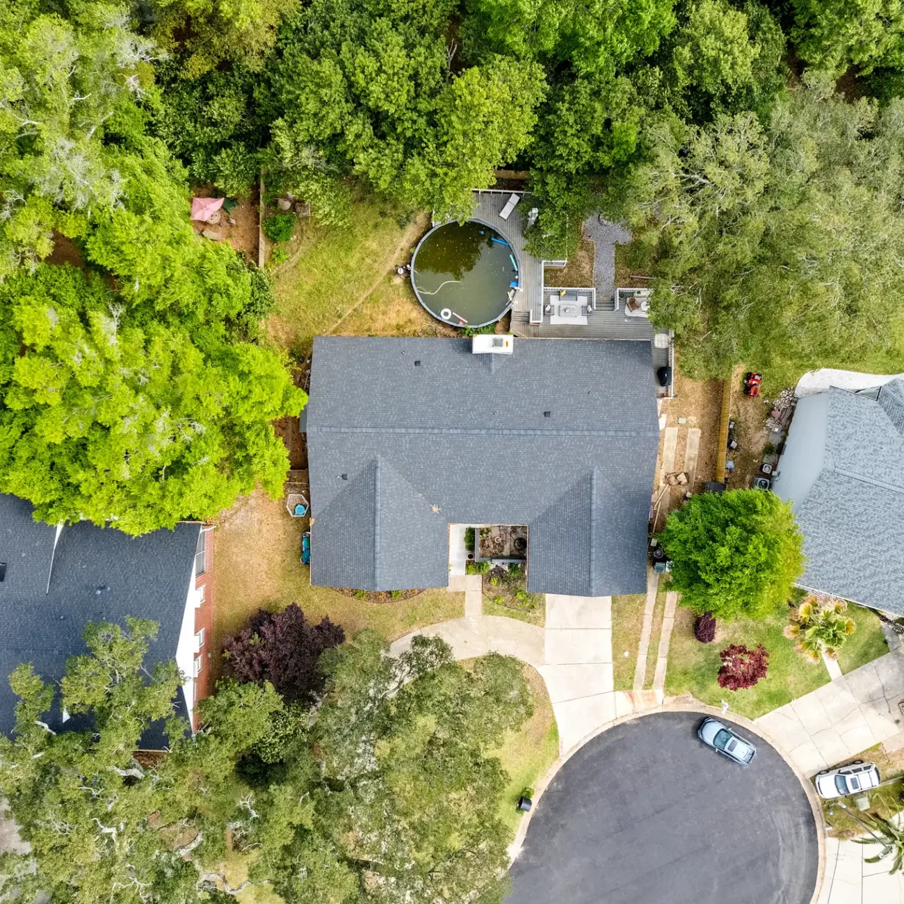residential aerial drone photography