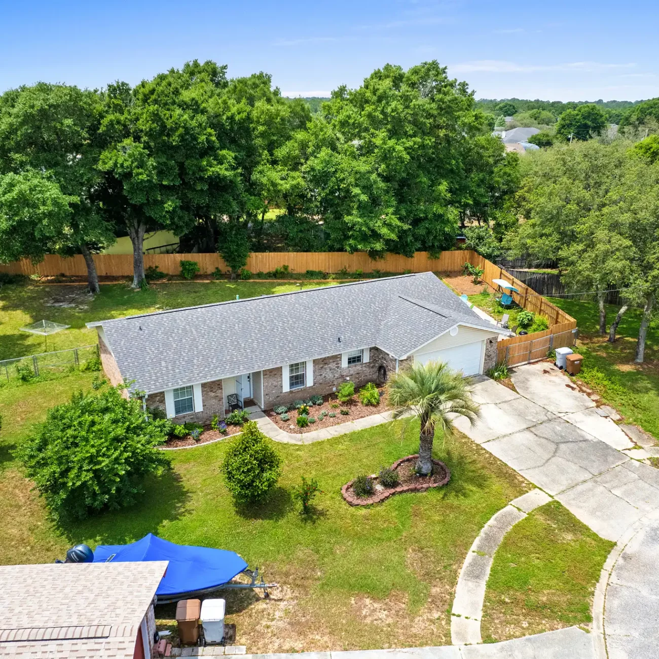 residential aerial drone photography