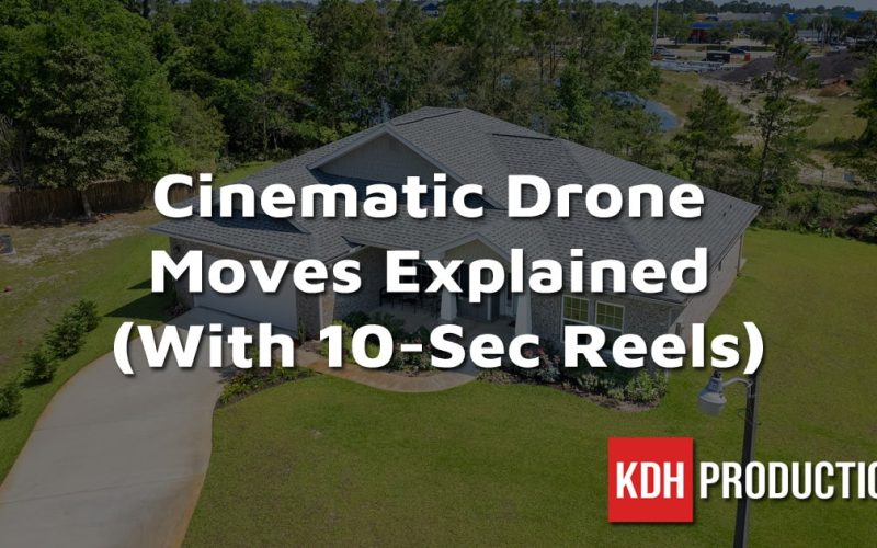 Cinematic drone orbit shot of a Pensacola beachfront home at sunrise example move from KDH Productions guide